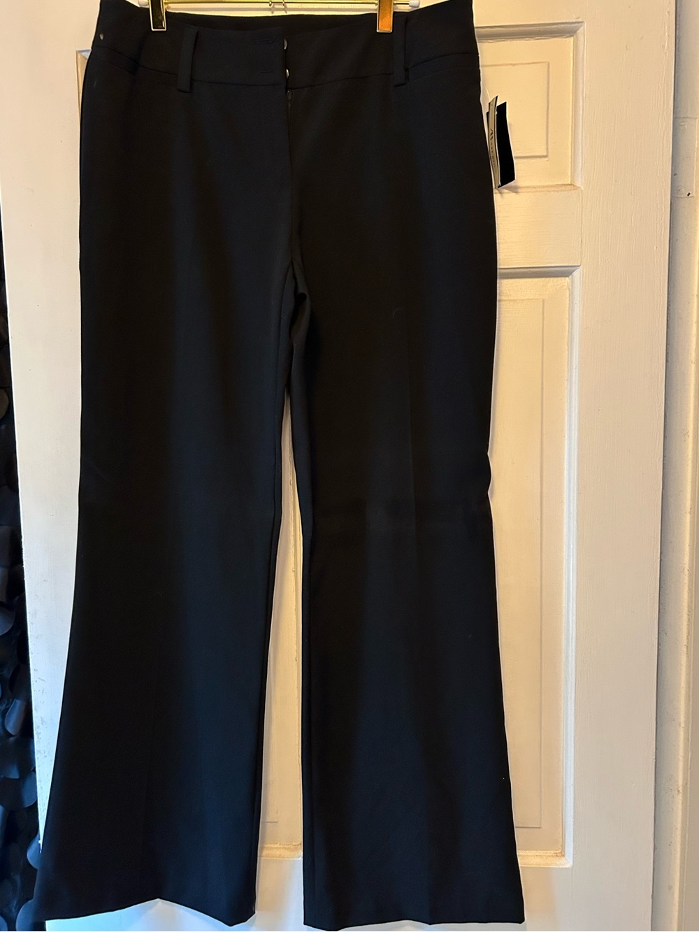 AB Studio Women's Black Boot-Cut Dress Pants
